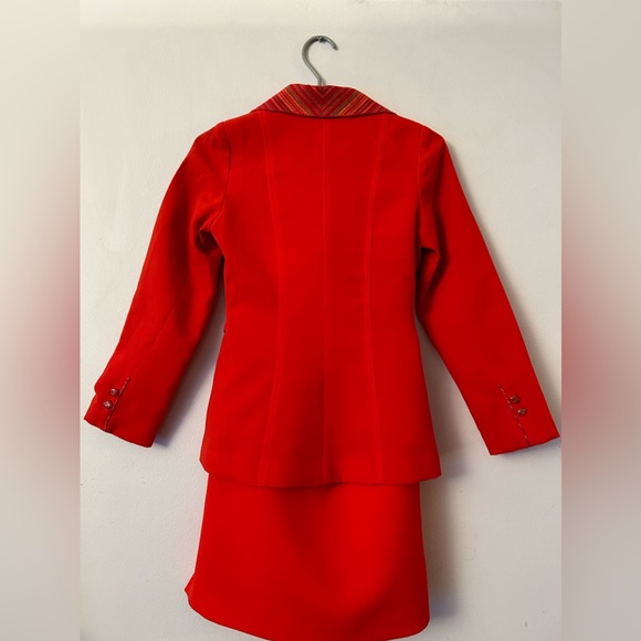 70’s Vintage Red two-piece suit - Picture 2 of 8